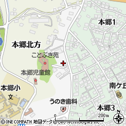 コーヒー専科批呂宮崎店周辺の地図