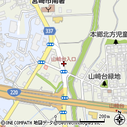 山崎台入口周辺の地図