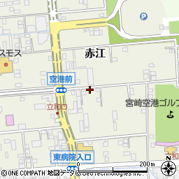 カースタレンタカー宮崎空港店周辺の地図