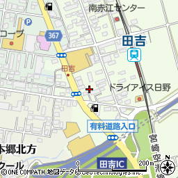 宮崎県宮崎市田吉161-3周辺の地図