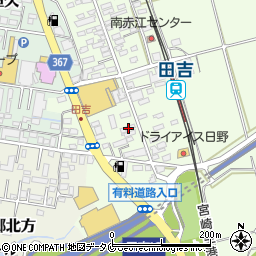 宮崎県宮崎市田吉162周辺の地図