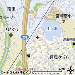 宮崎県宮崎市月見ケ丘6丁目25周辺の地図