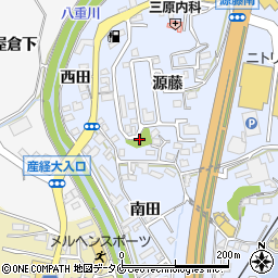 源藤緑地広場周辺の地図