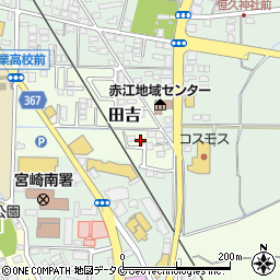 宮崎県宮崎市田吉5704周辺の地図
