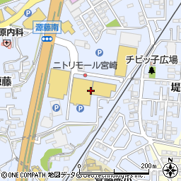 宮崎県宮崎市源藤町東田周辺の地図