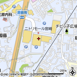 ゴルフ５ニトリモール宮崎店周辺の地図