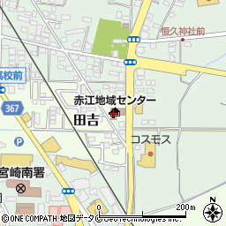 宮崎市赤江地域センター周辺の地図