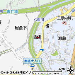 宮崎県宮崎市源藤町西田周辺の地図