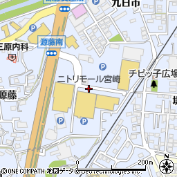 ニトリモール宮崎周辺の地図