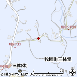 鹿児島県霧島市牧園町三体堂1709周辺の地図