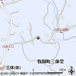 鹿児島県霧島市牧園町三体堂1708周辺の地図