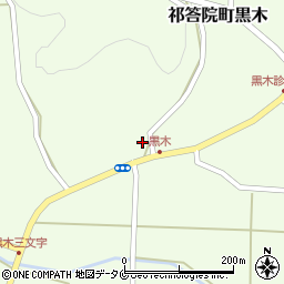 鹿児島県薩摩川内市祁答院町黒木185周辺の地図