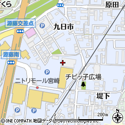 アカチャンホンポニトリモール宮崎店周辺の地図