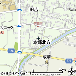 宮崎県宮崎市田吉831-7周辺の地図