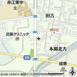 セブンイレブン宮崎田吉店周辺の地図