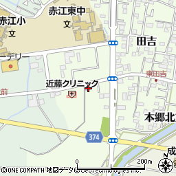 宮崎県宮崎市田吉823-1周辺の地図