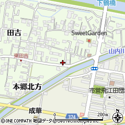 宮崎県宮崎市田吉1370-2周辺の地図
