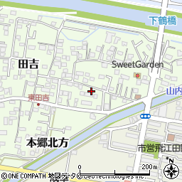 田吉自治公民館周辺の地図