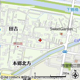 宮崎県宮崎市田吉1363-2周辺の地図