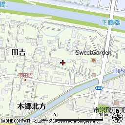 宮崎県宮崎市田吉1367-2周辺の地図