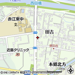 宮崎県宮崎市田吉1017周辺の地図
