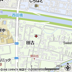 宮崎県宮崎市田吉1247-2周辺の地図