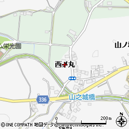 宮崎県宮崎市古城町（西ノ丸）周辺の地図