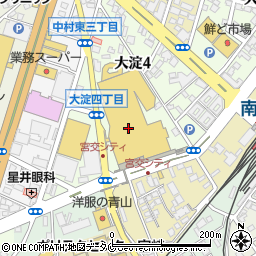 ベスト電器宮交シティ店周辺の地図