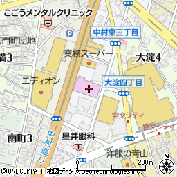 ラウンドワンスタジアム宮崎店周辺の地図