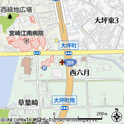 ミドリ薬品大坪店周辺の地図