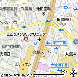 宮崎南警察署中村通交番周辺の地図