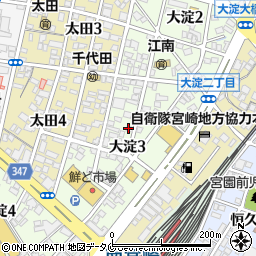 宮崎厨房機器周辺の地図
