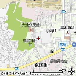 宮崎県宮崎市京塚周辺の地図
