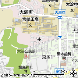 宮崎県宮崎市天満町周辺の地図