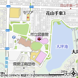 宮崎市立図書館周辺の地図