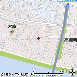 宮崎県宮崎市高洲町周辺の地図