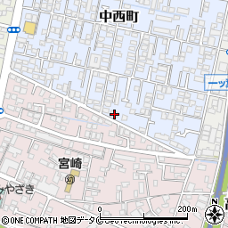 宮崎県宮崎市中西町263周辺の地図