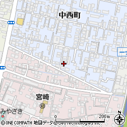 宮崎県宮崎市中西町260周辺の地図