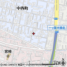 宮崎県宮崎市中西町274周辺の地図