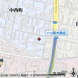宮崎県宮崎市中西町283周辺の地図