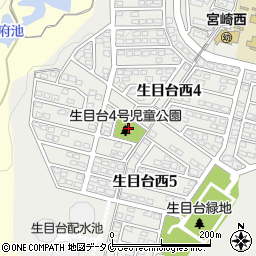 生目台4号街区公園周辺の地図