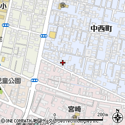 宮崎県宮崎市中西町132周辺の地図