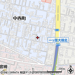 宮崎県宮崎市中西町246周辺の地図