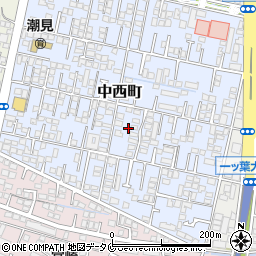 宮崎県宮崎市中西町周辺の地図