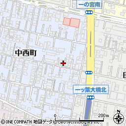 宮崎県宮崎市中西町207周辺の地図