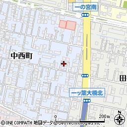 宮崎県宮崎市中西町205周辺の地図