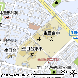 宮崎県宮崎市生目台東周辺の地図