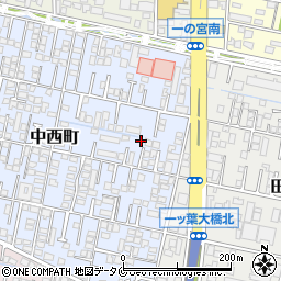 宮崎県宮崎市中西町206周辺の地図
