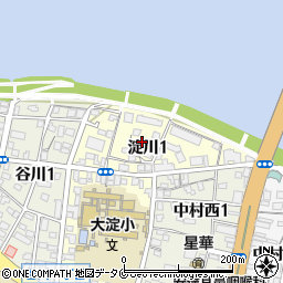 宮崎県宮崎市淀川周辺の地図