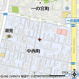 宮崎県宮崎市中西町185-2周辺の地図